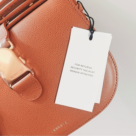 senreve | cadence crossbody in pebbled / chestnut / gold ↷ - Picture 6 of 16